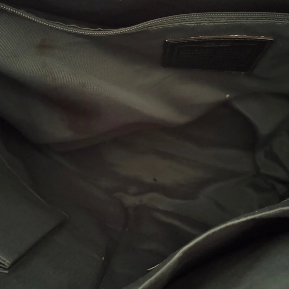 Gently Loved Coach Black Canvas and Leather Tote Bag